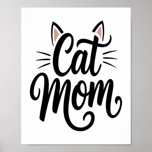 Kat Mam Whiskers en oren Poster (Voorkant)