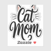 Kat Mam Whiskers en oren Sticker (Vel)