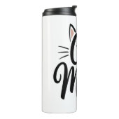 Kat Mam Whiskers en oren Thermosbeker (Gedraaid links)