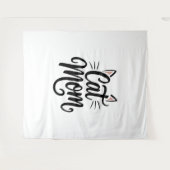 Kat Mam Whiskers en oren Wandkleed (Voorkant (horizontaal))