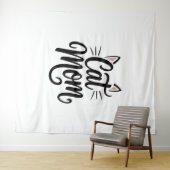 Kat Mam Whiskers en oren Wandkleed (In Situ (horizontaal))