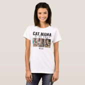 Kat Mama | 3 Foto Collage T-shirt (Voorkant volledig)