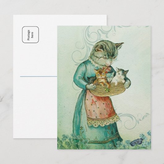 Kat mama briefkaart (Voorkant / Achterkant)