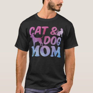 Kat Mama en Hond Mama Schattige Kat Lover Kat Hond T-shirt