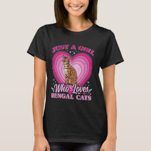 Kat Mama GEWOON EEN MEISJE DIE HOUDT VAN BENGAALSE T-shirt