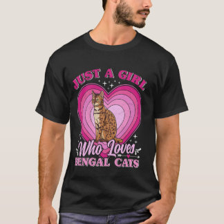 Kat Mama GEWOON EEN MEISJE DIE HOUDT VAN BENGAALSE T-shirt