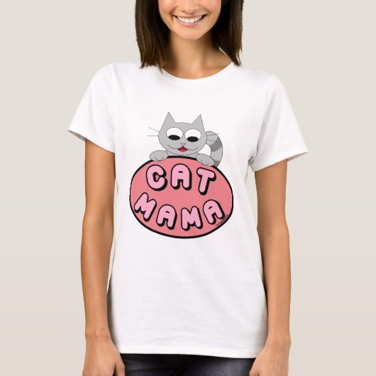 KAT MAMA Kat Liefhebber Schattig T-shirt (Voorkant)