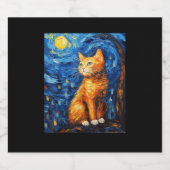 Kat mama, kat papa sparkling wijnetiket (Enkel label)