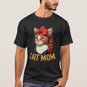 Kat Mama Mama Kat Kitten Mama Moederdag T-shirt