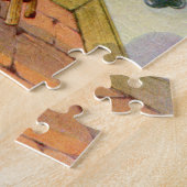 kat mama wast haar kitten in de jaren dertig legpuzzel (Zijkant)