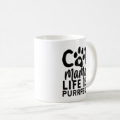 Kat mamma's leven is doelgericht koffiemok (Voorkant rechts)