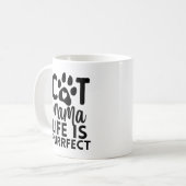 Kat mamma's leven is doelgericht koffiemok (Voorkant links)