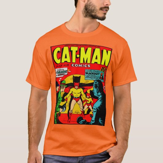 Kat-Man Comics T-Shirt (Voorkant)