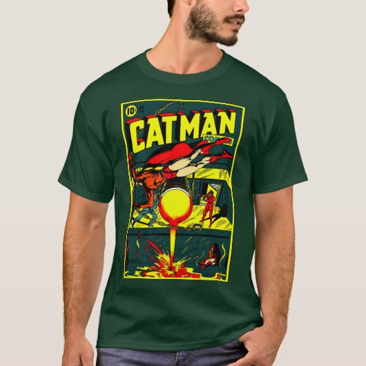 Kat-Man Comics uit 1940 T-shirt (Voorkant)