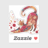 kat mandala sticker (Vel)