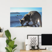 Kat markeert de plek: Bovenkant van Mt. Paku Nieuw Poster (Thuiskantoor)