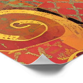 Kat-marokkaanse mozaïekstemmen van kat poster (Hoek)