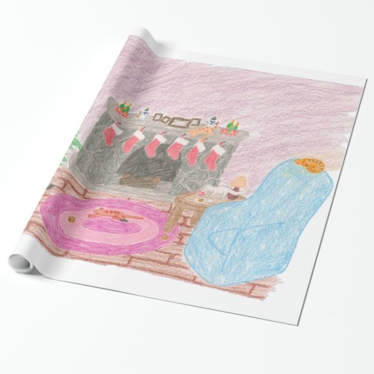 Kat-mas Mischief Cadeaupapier (Uitgerold)