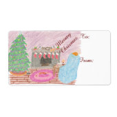 Kat-mas Mischief (kerst) Etiket (Voorkant)