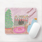 Kat-mas Mischief (kerst) Muismat (Met muis)