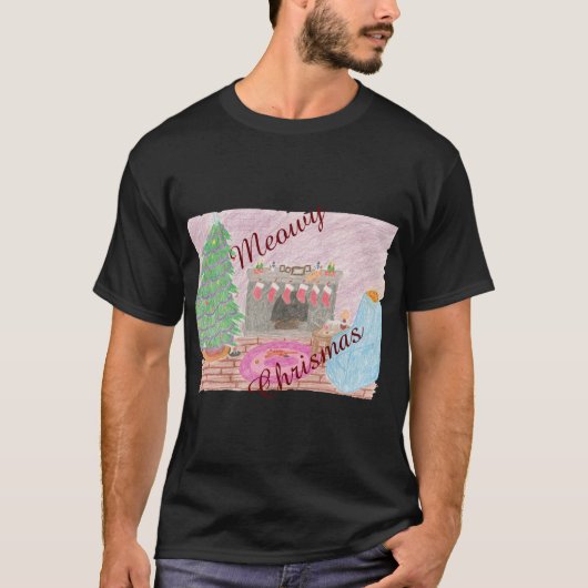 Kat-mas Mischief (kerst) T-shirt (Voorkant)