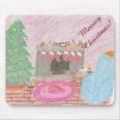 Kat-mas Mischief (kerstmis) Muismat (Voorkant)