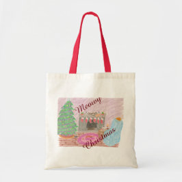 Kat-mas Mischief (kerstmis) Tote Bag