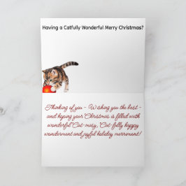 Kat-masy Purrfecte Kerstmis Kitty Kat Schattig Feestdagen Kaart