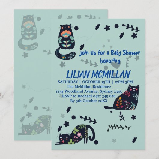 KAT ME ALS U EEN FUNNY-INVITATIE KAT. KAART (Voorkant / Achterkant)