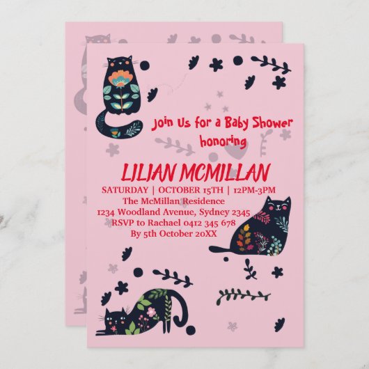 KAT ME ALS U EEN FUNNY-INVITATIE KAT. KAART (Voorkant / Achterkant)