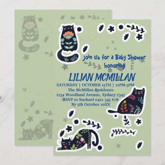 KAT ME ALS U EEN FUNNY-INVITATIE KAT. KAART (Voorkant / Achterkant)