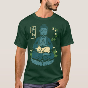 Kat Meditatie Boeddhisme Boeddha door Tobe Fonseca T-shirt