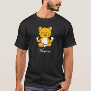 Kat meditatie zonnebloem Diep ademhalen Wusaaa Kal T-shirt