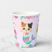 Kat Meeuwmeisje Verjaardagsfeest Papieren Bekers (Voorkant)