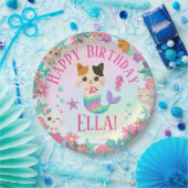 Kat Meeuwmeisje Verjaardagsfeest Papieren Bordje (Feest)