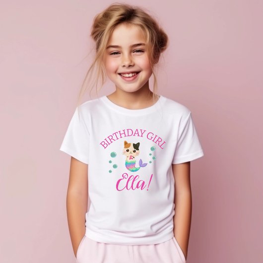 Kat Meeuwmeisje Verjaardagsfeest T-shirt