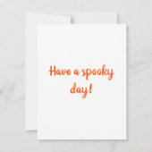 Kat Meisje Halloween Wishes Notitiekaartje (Achterkant)