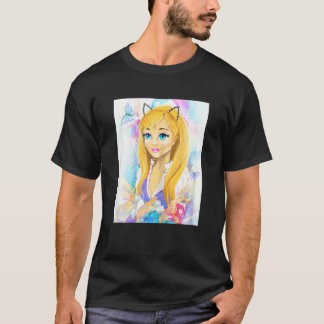 Kat Meisje  Lady Kitten  Kat Tee T-shirt