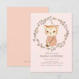  kat-meisjes-uitnodiging kaart