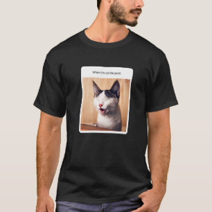 Kat Meme Als Ik Bij Het Zwembad Zwem Vakantie T-shirt