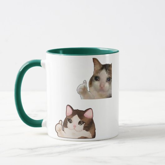 Kat Meme Duim Omhoog Grappige OK Kat Meme Kitten M Mok (Links)