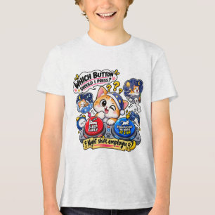 Kat Meme Grappig Schattige Kat Humor Design Tri-Blend Shirt