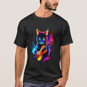 kat meme - Grappige muzikant violist kat speelt vi T-shirt