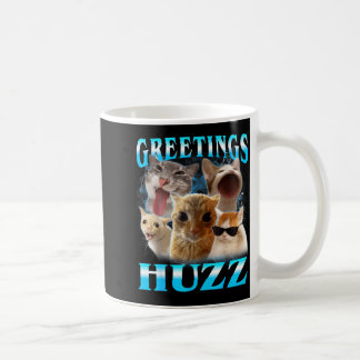 Kat Meme Groeten Huzz Grappig Suffe Kattenliefhebb Koffiemok