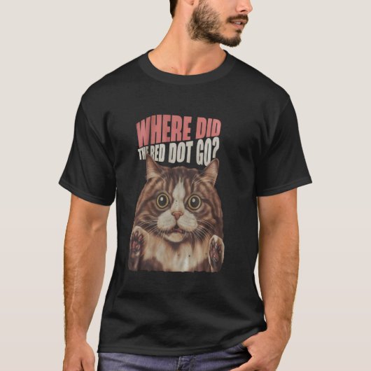 Kat Meme Rode Stip Kat Liefhebber T-shirt (Voorkant)