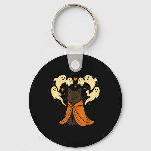 Kat Meme Soky Schattig Zwart Halloween  Sleutelhanger