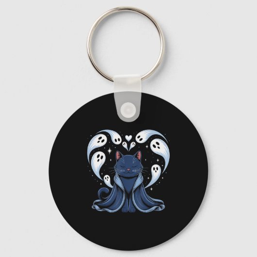 Kat Meme Tovenaar Soky Fantasie Kitty  Sleutelhanger (Voorkant)