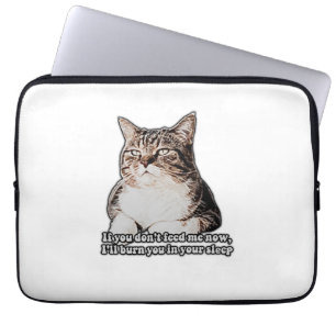 Kat-meme voor katten- en kitteneigenaars laptop sleeve