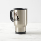 Kat-meme voor katten- en kitteneigenaars reisbeker (Voorkant links)