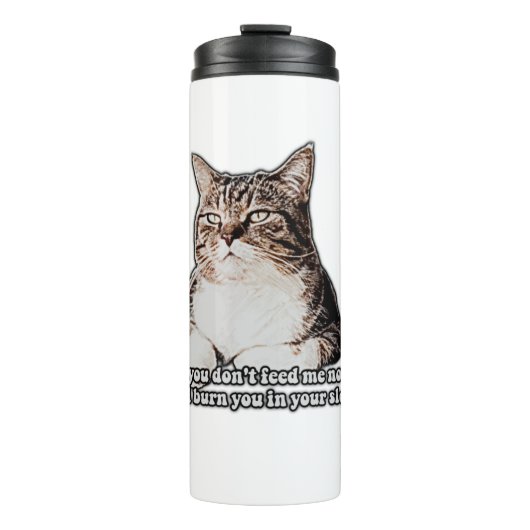 Kat-meme voor katten- en kitteneigenaars thermosbeker (Voorkant)